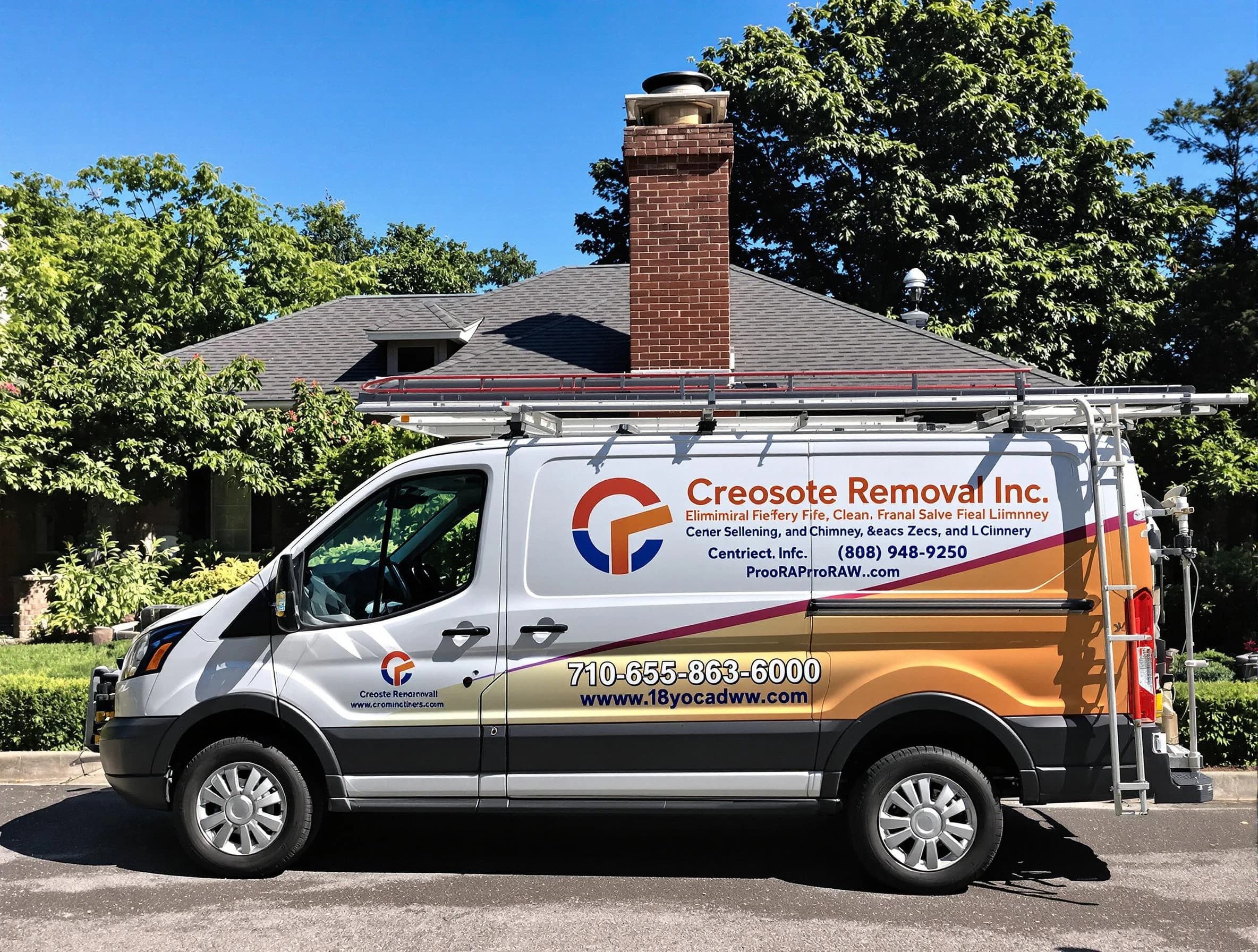 Moon Chimney Sweep technician removing creosote safely in Moon, PA