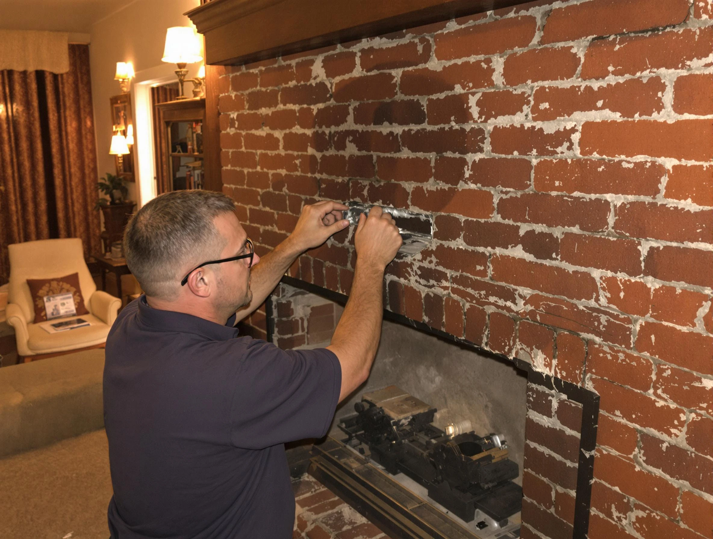 Moon Chimney Sweep expert fixing a fireplace in Moon, PA